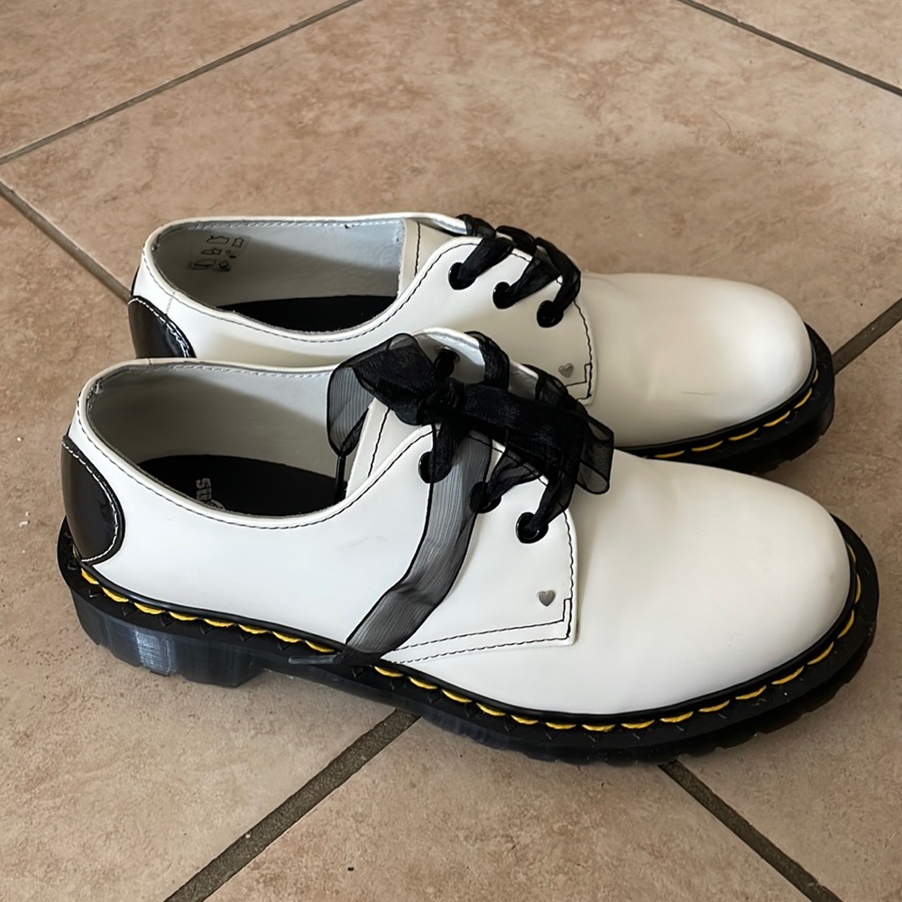 Beautiful Doc Martens with a heart detail on the back